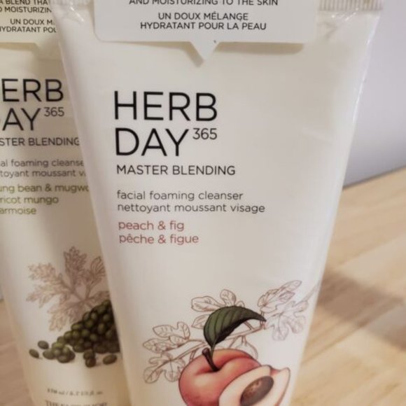 3 X Face Shop Herb Day Master Blending Cleanser, Aloe, Peach & Mung Bean - Picture 3 of 5